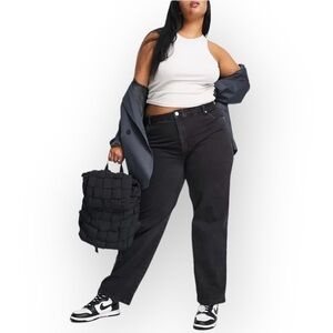 Cotton On Curve Loose Straight Black Jeans